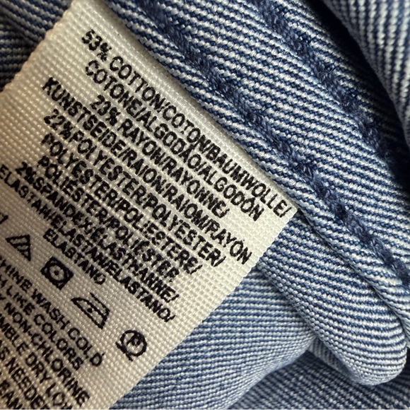 Free People Two Toned Panel Denim Mini Skirt size 0 - Picture 4 of 5